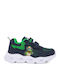 Italian Brainrot Kids Sneakers Anatomic with Hoop & Loop Closure & Lights Blue