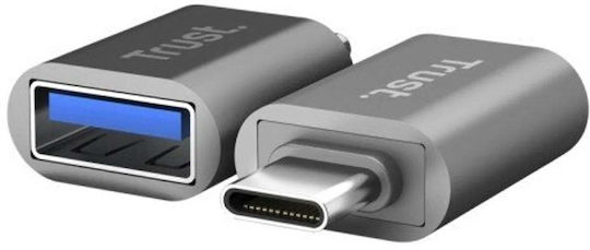 Trust USB-C male to USB-A female Silver 2pcs