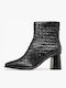 Leather Women's Ankle Boots Black