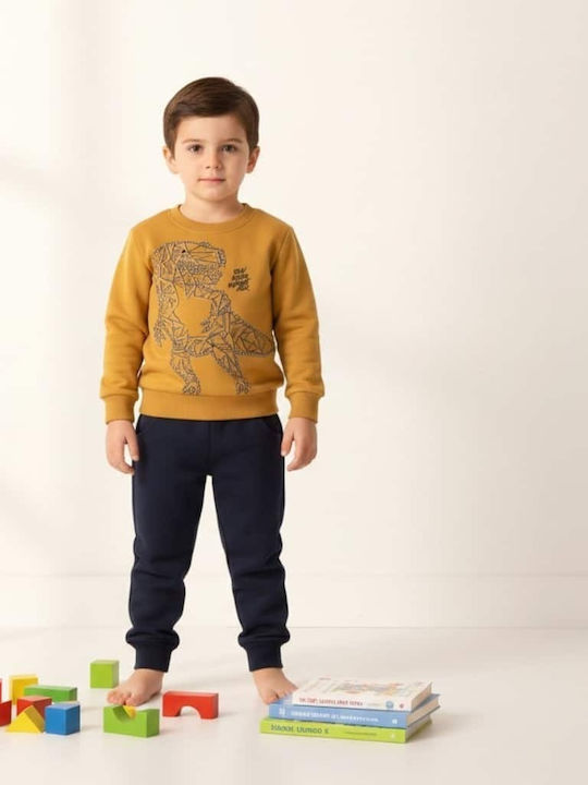 Kids Sweatpants Set Ochre Blue Maren