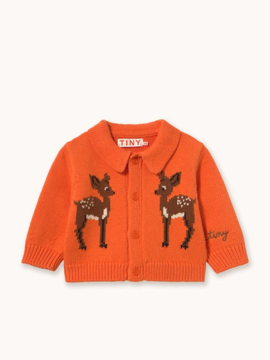 Kinder-Strickjacke Orange