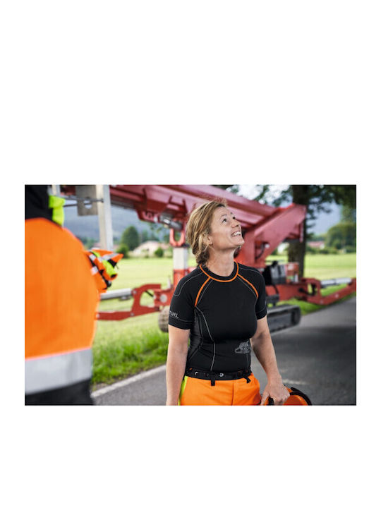 Stihl Herren Thermounterwäsche Kurzarm T-Shirt Schwarz