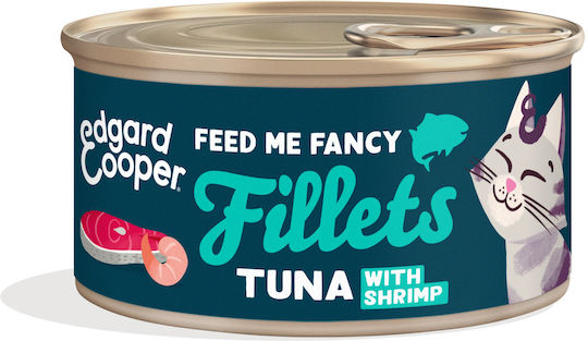 Edgard Cooper Nasses Katzenfutter mit Thunfisch und Shrimps 70gr