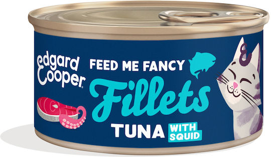 Edgard Cooper Nasses Katzenfutter mit Thunfisch und Tintenfisch 70g