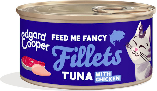 Edgard Cooper Nasses Katzenfutter mit Thunfisch und Huhn 70gr