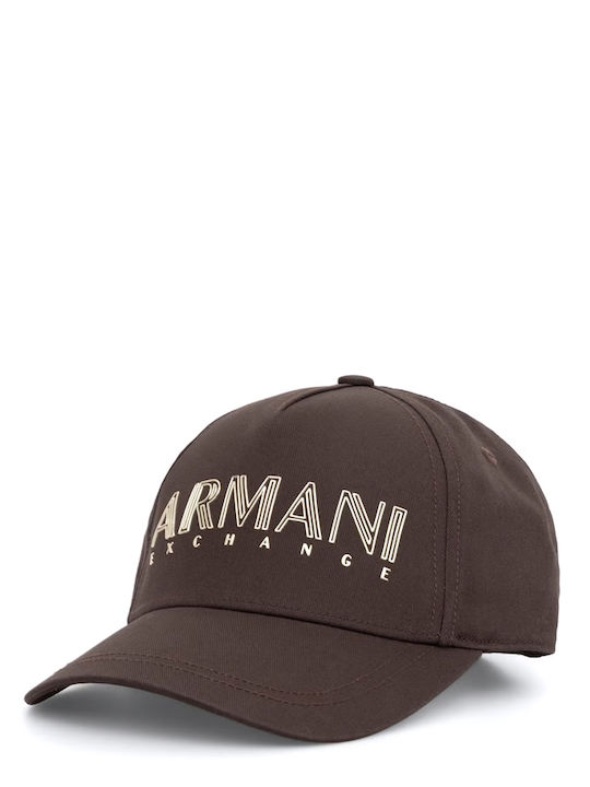 Armani Exchange Лого Принт Бейзболна Шапка Дамска Кафява Златна Xw003049-af15502-u6032