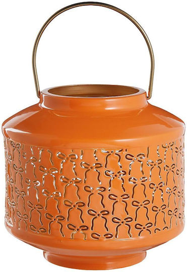 Butlers Laterne Metallisch Orange 18x10cm