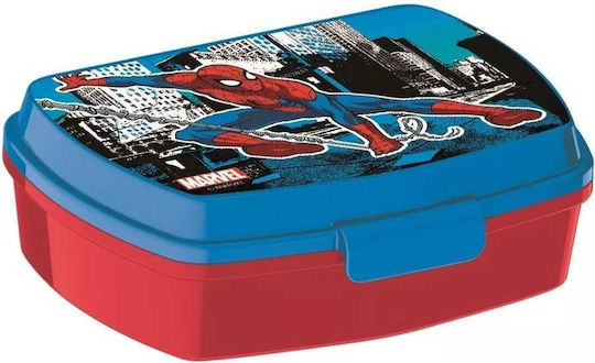 Sun City Spiderman Web-slinger Cutie De Prânz Pentru Copii Din Plastic Spiderman Albastră 16.5 x 12.5 x 6 cm