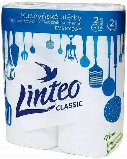 Linteo Кухненска Хартия 2 Рола 2 Опаковки (196гр/Ролка)