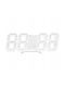 Strado 3D Digital Wall Clock White 9x23.3cm