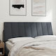 vidaXL LED Headboard Cushion Fabric Grey 137x45cm
