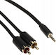 Unitek 3.5mm Jack Cable 3.5mm Male - 2x RCA Male Black 15m With Gold Plated Terminals C19025BK01