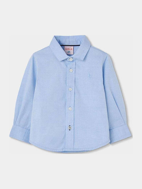 Tricou Pentru Copii Mânecă Lungă Albastru Deschis