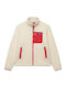 Fleece Women's Cardigan with Zipper Beige