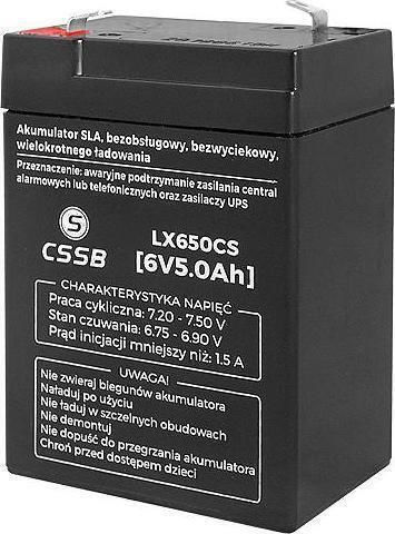 CSSB Npp UPS-Batterie mit Gewicht 5Ah und Spannung 6V
