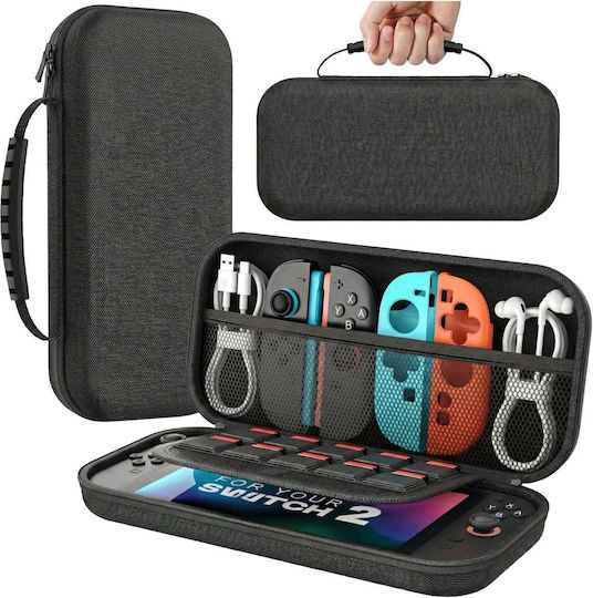 Strado Verstärkte Controller Hülle Nintendo Switch 2 2025 Schwarz Dnns2travelcase