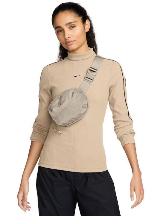 Aura Stoff Damen Schulter- und Crossbody-Tasche Beige