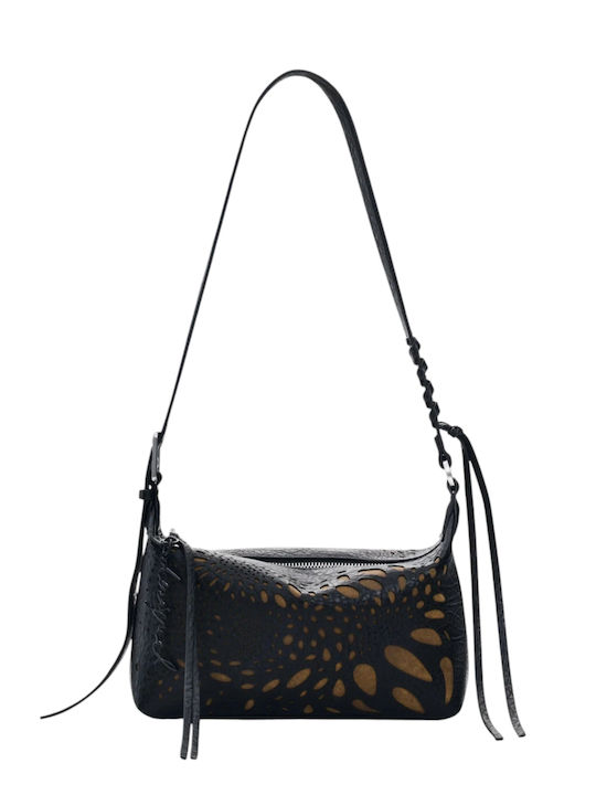 Knitted Women's Handbag / Shoulder / Crossbody Set Black