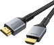 Cabletime HDMI 2.1 Geflochtenes HDMI-Kabel HDMI-Stecker - HDMI-Stecker 2m Schwarz