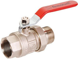 KFA 700-211-15 Βάνα / Διακόπτης Ευθεία 1/2" Αρσενικό/Θηλυκό με Ρακόρ