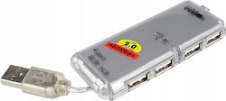 PremiumCord USB-Hub 4 Anschlüsse USB 2.0 mit USB-A Anschluss
