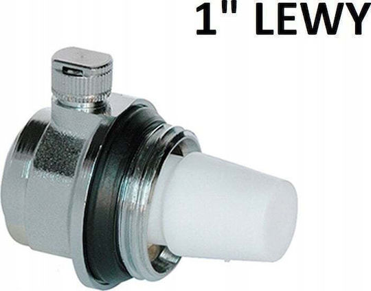 Pintossi Art.512-l Automatic Radiator Air Vent Valve 1" Left Nickel-Plated Brass