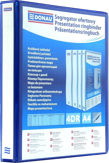 Donau Класьор 4/30 За Хартия A4 С 4 Кръгчета Син 1 Брой