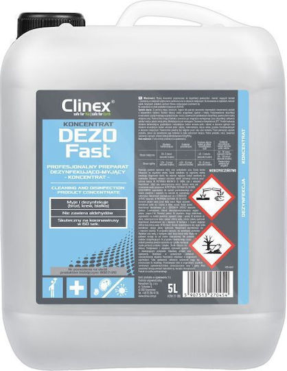 Clinex Dezofast Professional General Use Liquid Cleaner with Disinfecting Action 5lt 5.3kg