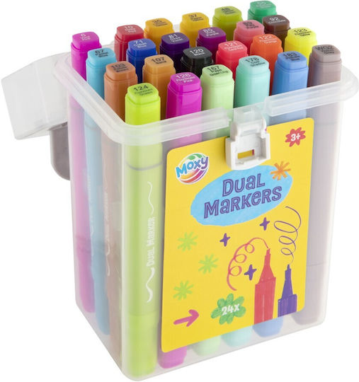 Moxy Zeichenstifte mit Doppelspitze Set 12 Farben