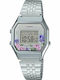 Casio Digital Men's Battery Watch with Silver Metal Bracelet