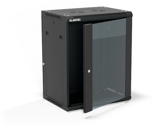 A-LAN Επιτοίχια Καμπίνα Rack 19U Μαύρο
