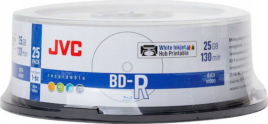 JVC Записваеми BD-R 6x 25GB Кутия за торта 25 бр