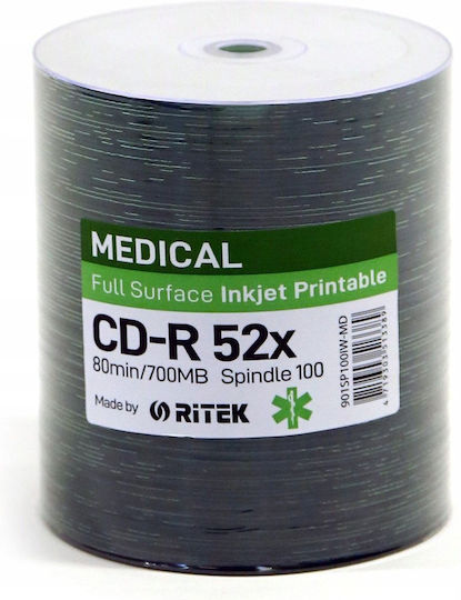 Traxdata Εγγράψιμα CD-R 52x Cake Box 100τμχ