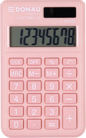 Donau Pocket Calculator 8 Display Digits In Pink Colour