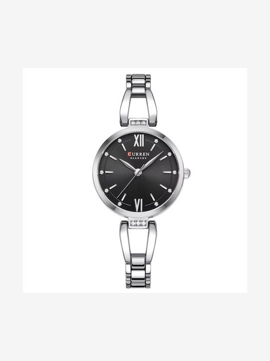 Curren Women's Watch 30mm Battery with Stainless Steel Bracelet Silver/Black
