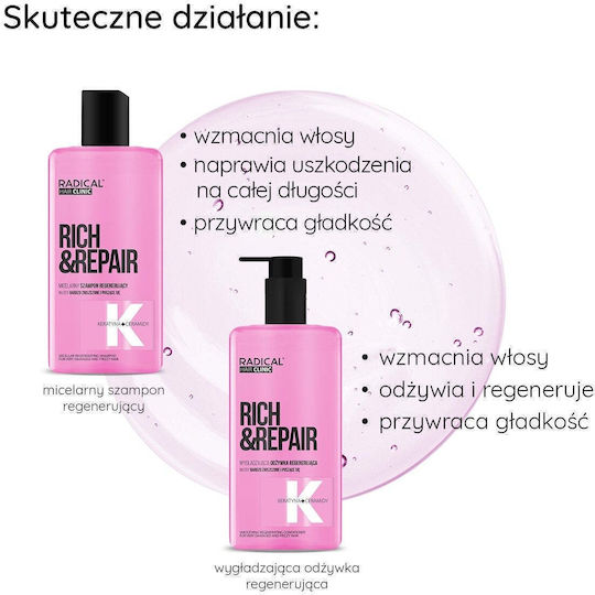 Farmona Radical Haarpflege-Set Zum Glätten für Frizzy Haare mit Shampoo & Konditionierer 2 Stück
