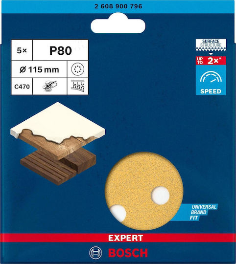 Bosch Expert Orbital Sander Sheet 115x115mm