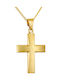 Papoulidis Jewellery Мъжки Златен Кръст 14 Карата Двулицев Без Верижка