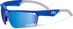 Zerorh+ Cycling Glasses with Blue Frame and Multicolour Lenses