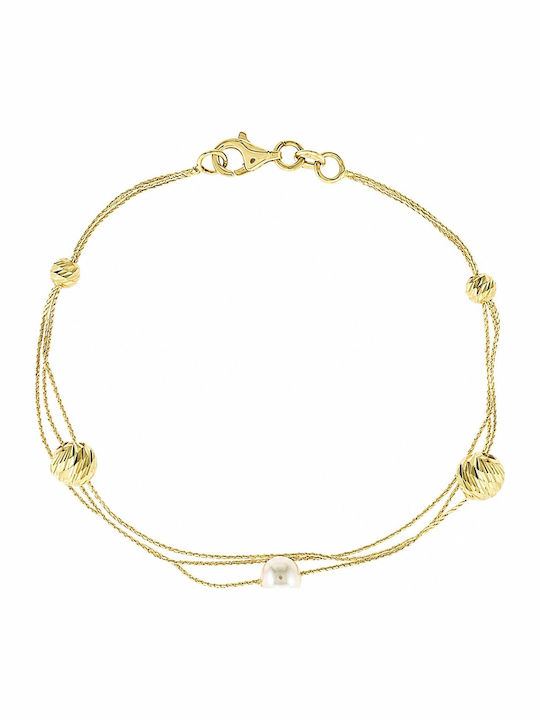 Senzio Belibasakis Damen Armband aus 14K Gold mit Perlen