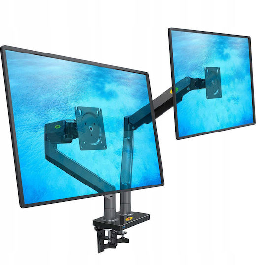 Fiber Novelty G35 Computer Monitor Ständer für 2 Bildschirme bis 32" mit Verlängerungsarm