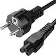 Cablexpert Schuko Iec C5 Cable 1.0m Μαύρο "mickey Mouse"