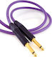 Melodika Melodika Studio- und Musikinstrumentenkabel 6,3mm Stecker - 6,3mm Stecker 1,5m Lila