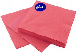 Aha Napkin 3-Ply Red 33x33cm pcs
