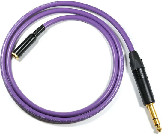 Melodika Cable 6.3mm male - 3.5mm female 3m Μωβ