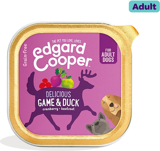 Edgard Cooper Wet Dog Food With Duck Meat Bushmeat Liver And Vegetables Grain-Free 150gr