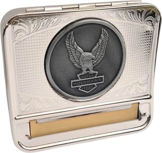 Tabakiera Zigarettenstopfmaschine Metallisch Silber Farbe Design Adler 8x9cm 47302-011-5