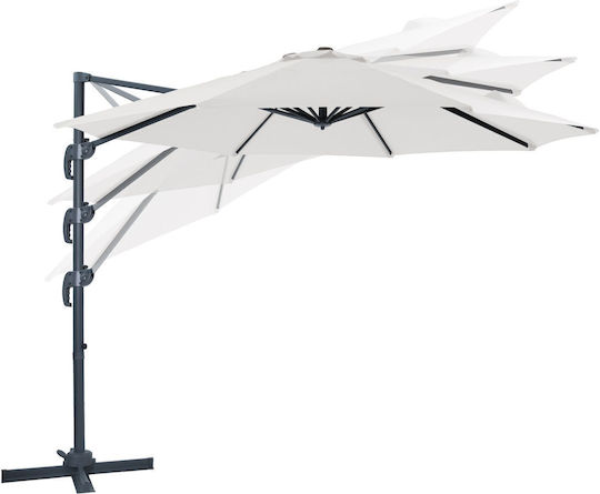 Umbrelă Rotundă Din Aluminiu Gri Φ3m