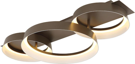 Globo Lighting Таванно Осветително Тяло Кафяво с Интегриран LED