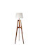 Floor Lamp H158xW40cm with Lamp Bulb Base for E27 Brown